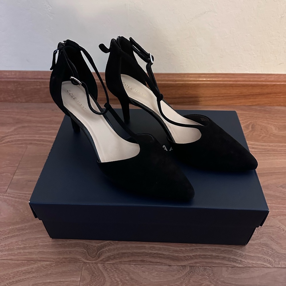 Cole Haan Black Suede Pumps
